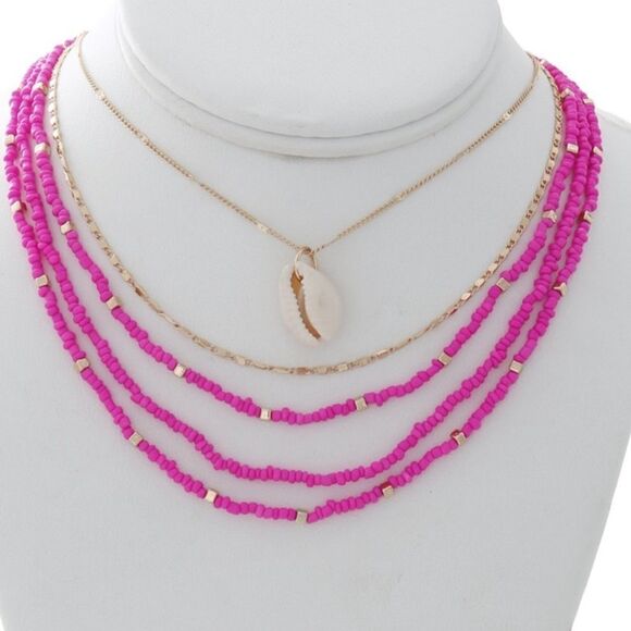 Gold beaded necklace set - Picture 2 of 3